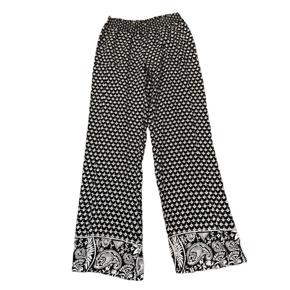 Roxy Boho Lounge Pants with Paisley Design - Size Large